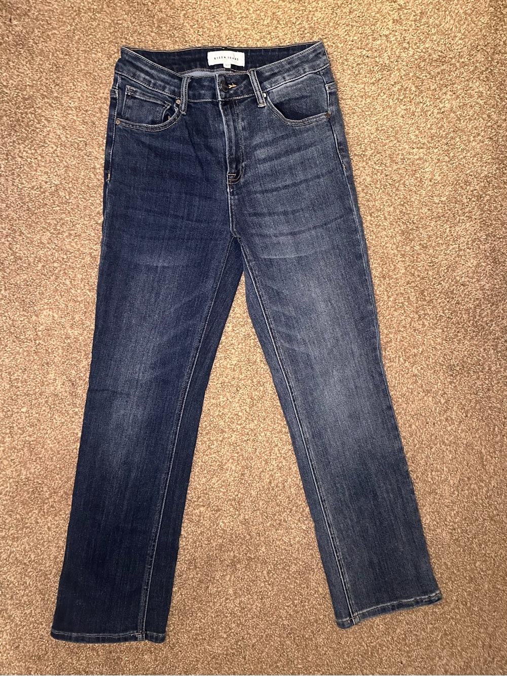 Risen Los Angeles 2 Tone High Rise Straight Leg Crop Jeans - Women’s Size 5/27